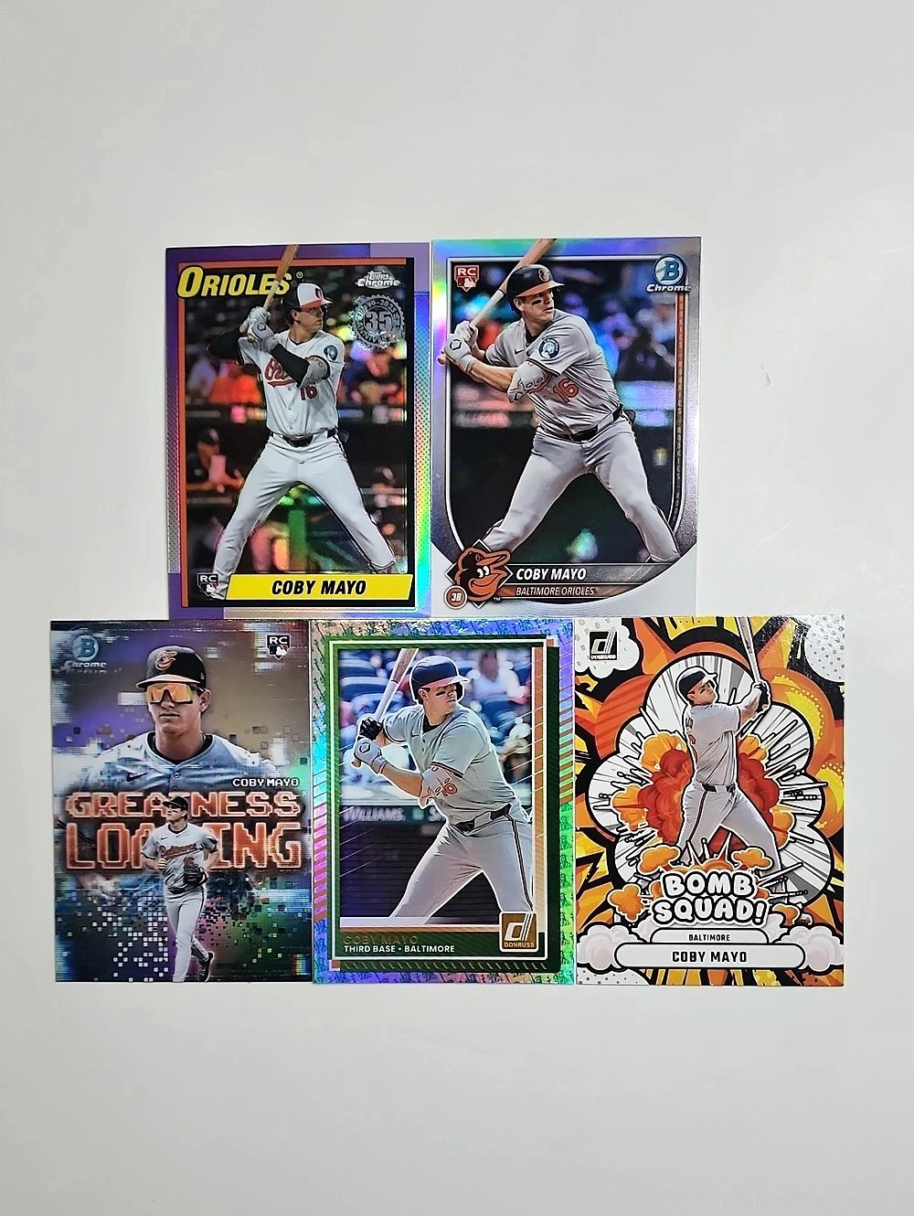 Coby Mayo ~ Rookie ~ 5 Card Lot